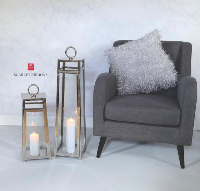 Small Square Silver Lantern