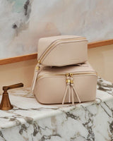 Katie Loxton Fold Out Mirror Make Up Bag - Oyster