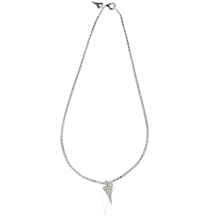 Miss Dee Silver long 70cm Double Heart Necklace