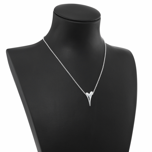 Miss Dee Silver Necklace with Small Bubble Heart