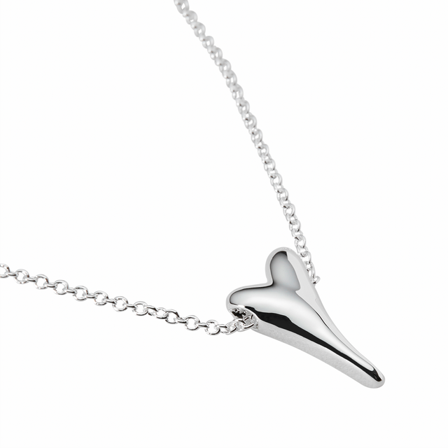 Miss Dee Silver Necklace with Small Bubble Heart