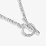 Joma Evermore Circle -T Bar Necklace - Silver