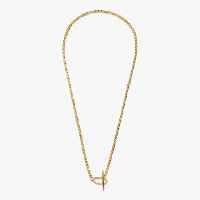 Joma Evermore Oval -T Bar Necklace - Gold