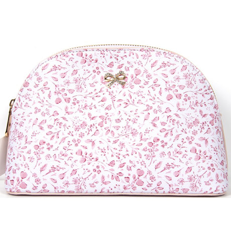 Pink Floral Cosmetic Bag - Large