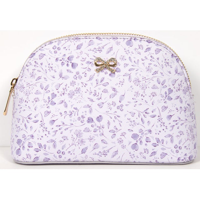 Lilac Floral Cosmetic Bag - Small