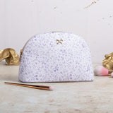 Lilac Floral Cosmetic Bag - Large