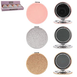 Pink Glitter Compact Mirror