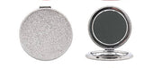 Silver Glitter Compact Mirror
