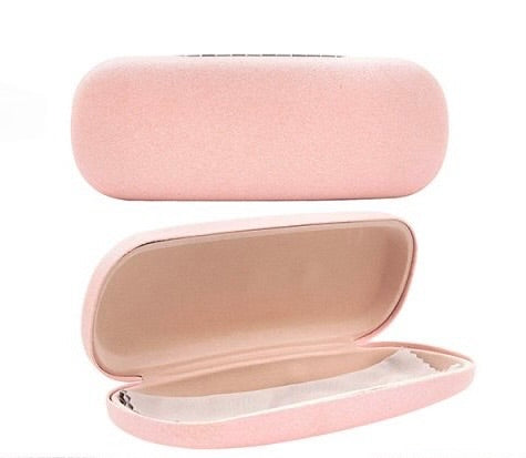 Pink Glitter Glasses Case