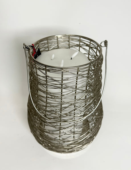 Silver Wire Lantern Large