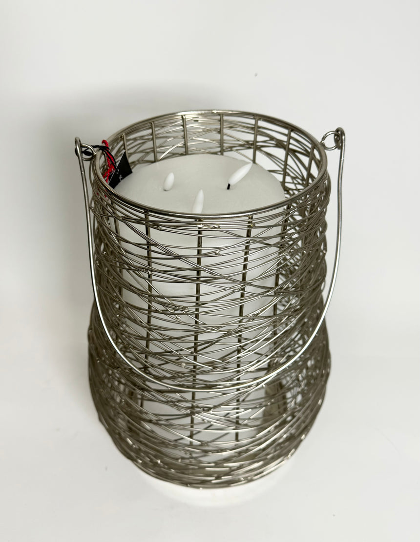 Silver Wire Lantern Large