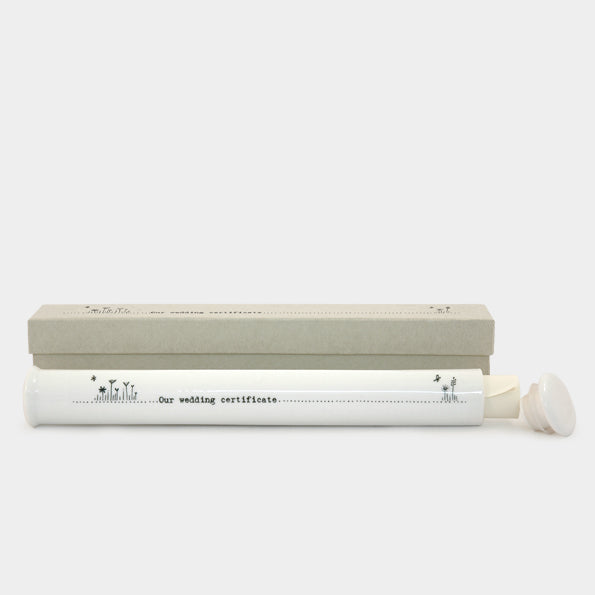 Porcelain Marriage Certificate Holder