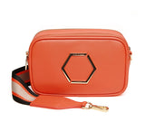 Alice Wheeler Orange Pimlico Honeycomb Crossbody Bag