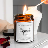 Rhubarb Gin Amber Jar Candle