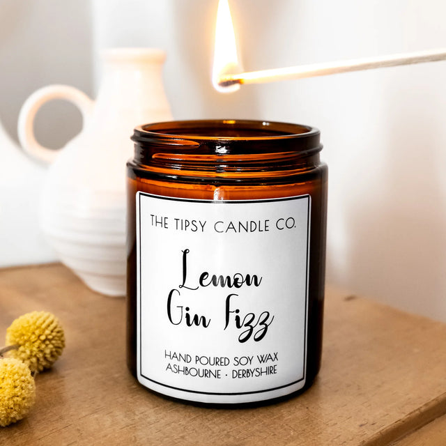 Lemon Gin Fizz Amber Jar Candle
