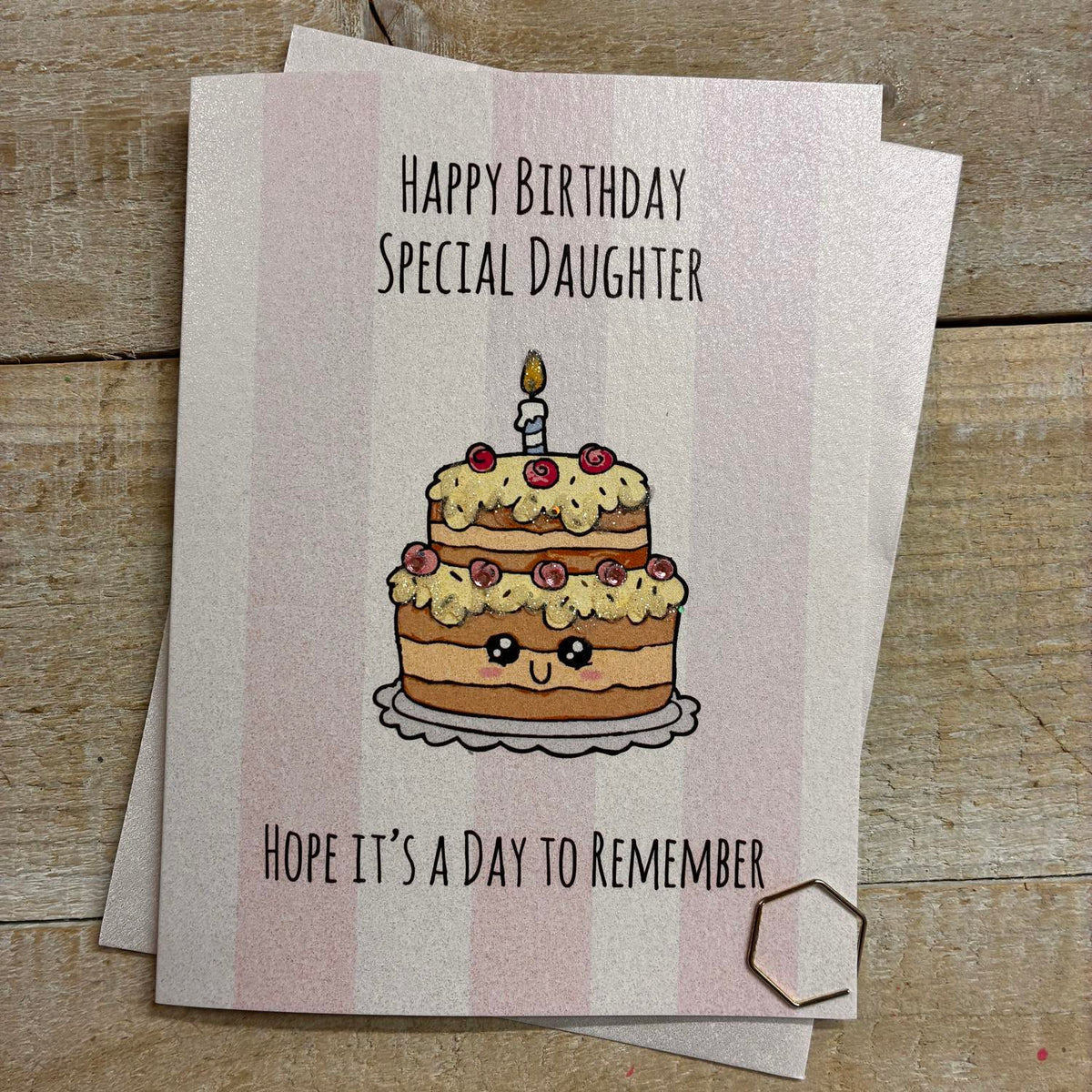 Daughter Happy Birthday Cake Card - Scarlet Ribbons