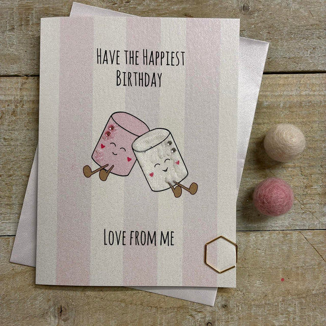 Marshmallow Happy Birthday Card
