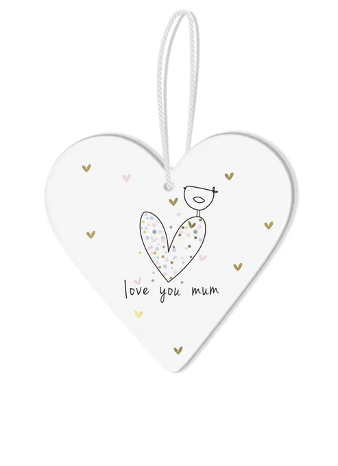 Love You Mum Ceramic Heart