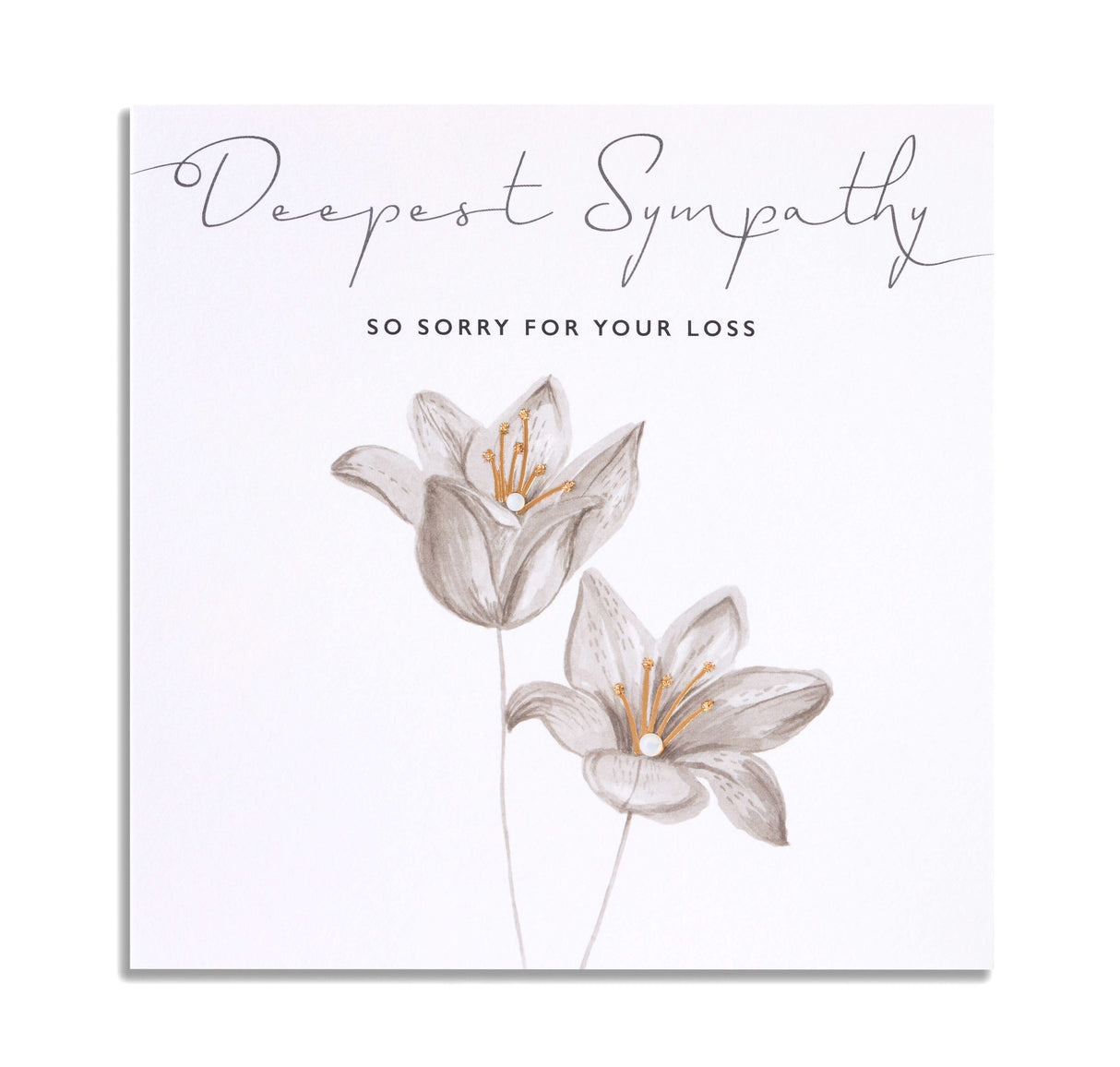 Deepest Sympathy Card - Lilies