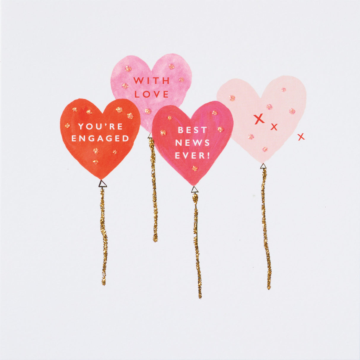 Engagement Card - Heart Balloons