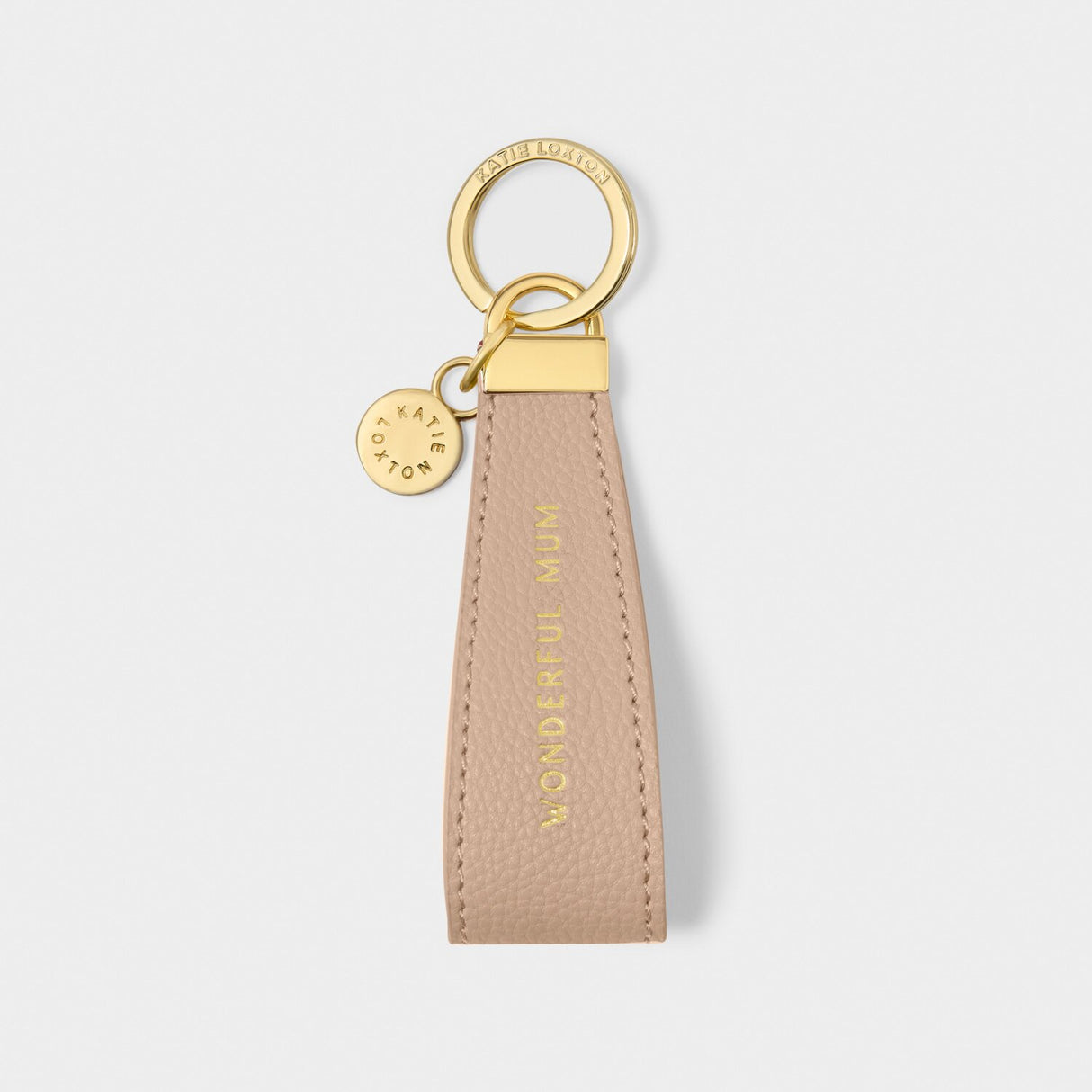 Katie Loxton Sentiment Loop Keyring - Wonderful Mum - Nude Pink