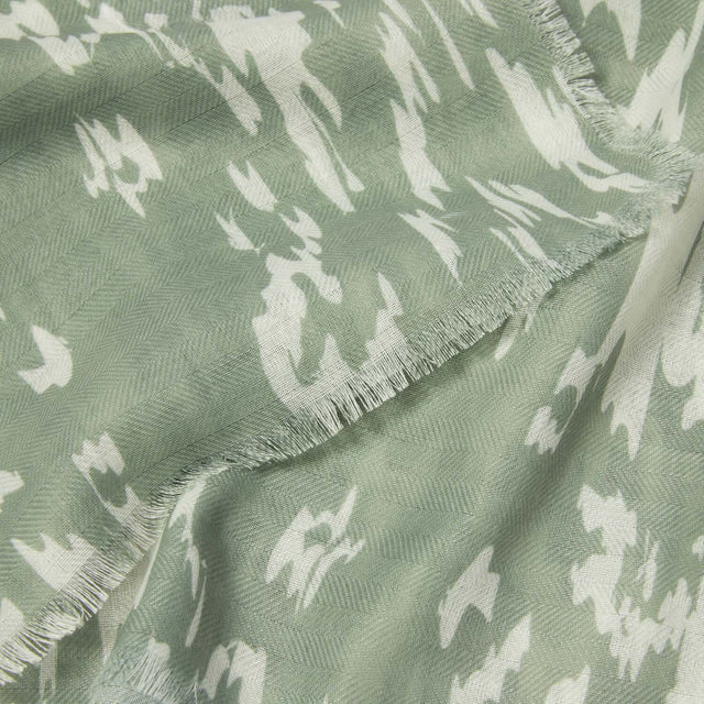 Katie Loxton Abstract Animal Scarf - Sage/Off-White