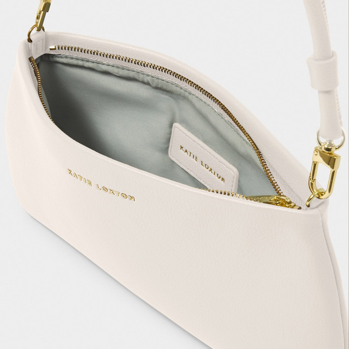 Katie Loxton Asha Suedette Wristlet Clutch Bag - Off-White