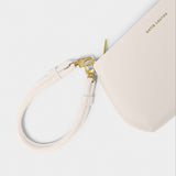 Katie Loxton Asha Suedette Wristlet Clutch Bag - Off-White