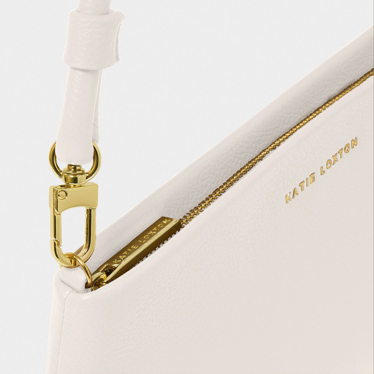 Katie Loxton Asha Suedette Wristlet Clutch Bag - Off-White