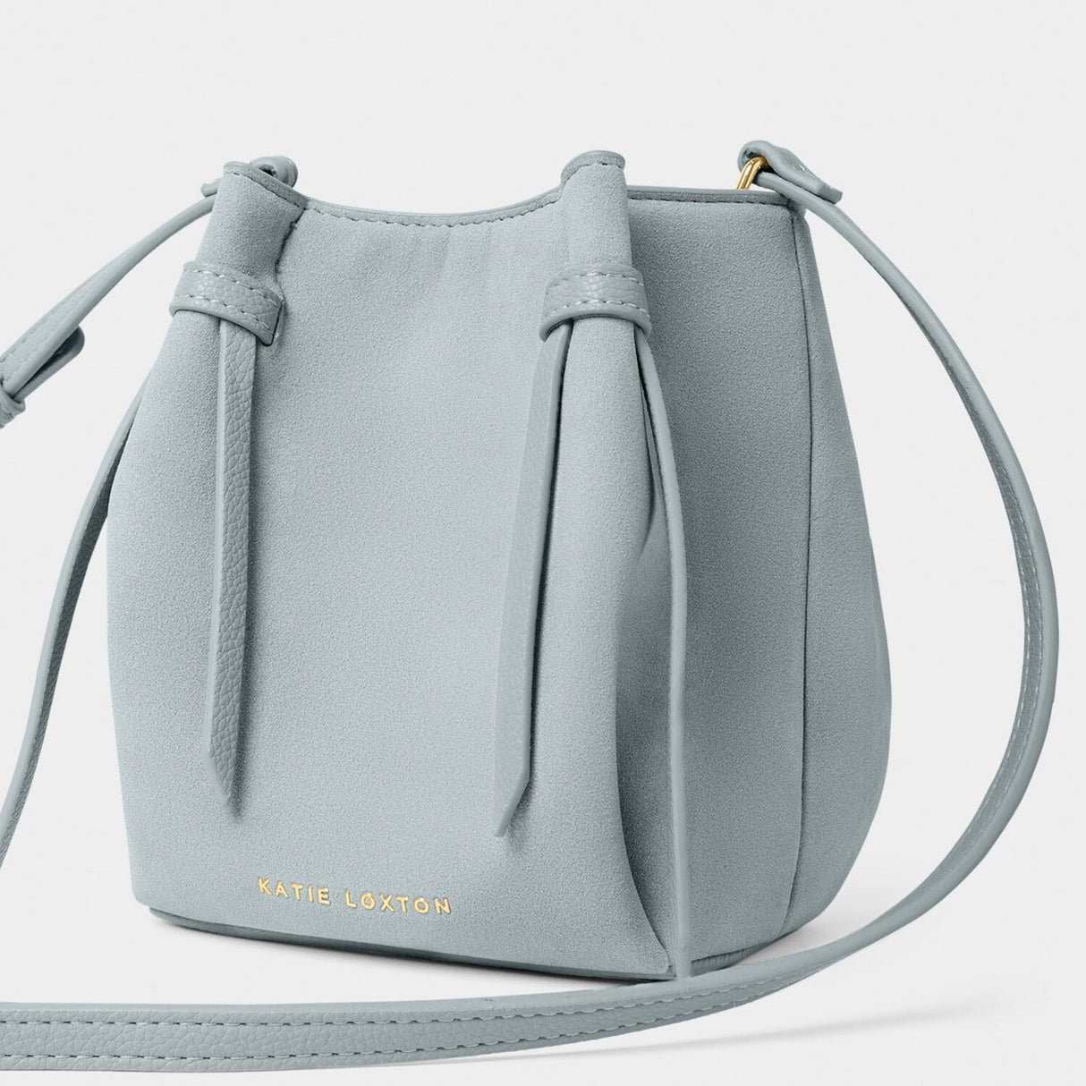 Katie Loxton Celina Mini Suedette Bucket Bag - Blue Mist