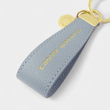 Katie Loxton Sentiment Loop Keyring - Choose Happiness - Dusty Blue