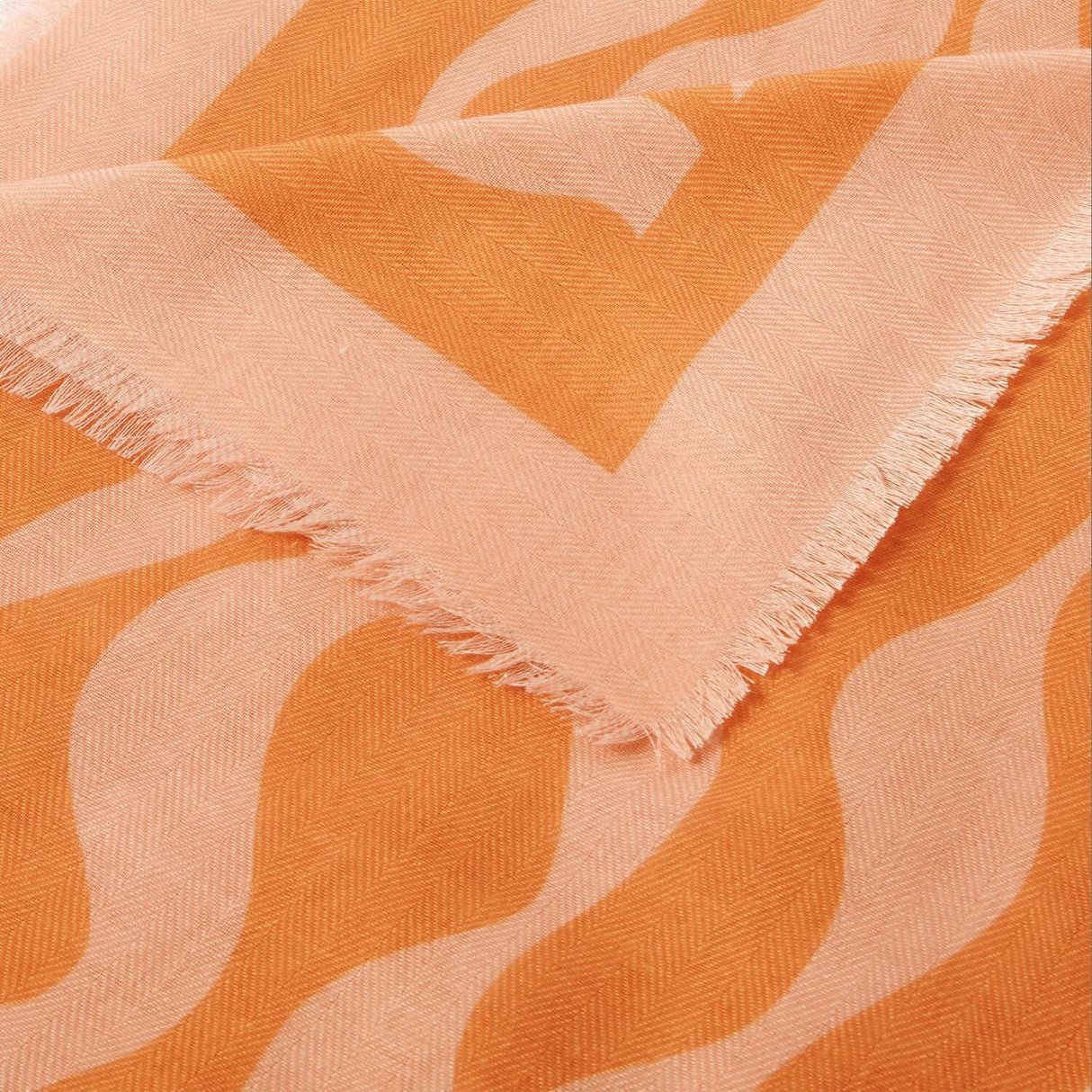 Katie Loxton Ripple Wave Printed Scarf - Orange/Pink