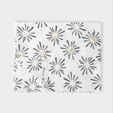 Katie Loxton Sunburst Printed Foil Scarf - White/Black/Gold