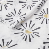 Katie Loxton Sunburst Printed Foil Scarf - White/Black/Gold