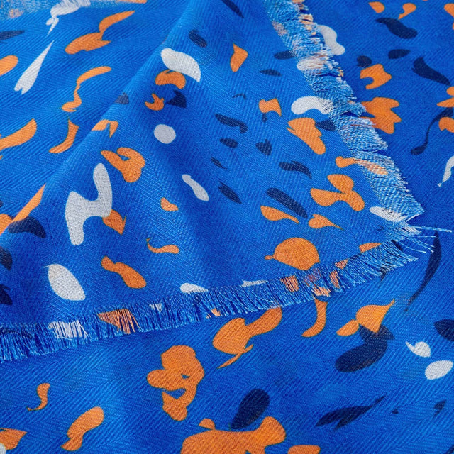 Katie Loxton Terazzo Scarf - Cobalt Blue/Orange