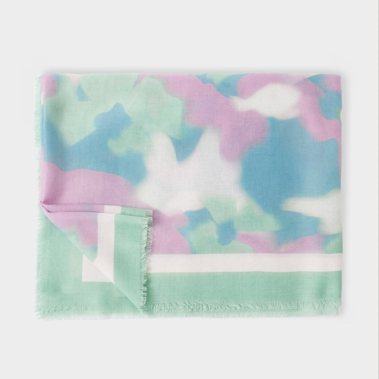 Katie Loxton Watercolour Printed Scarf - Lilac/Sage/Off-White