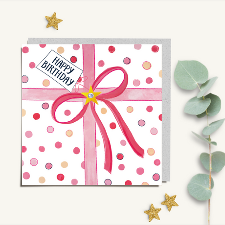 Birthday Card - Pink Present