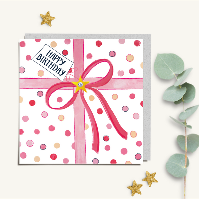 Birthday Card - Pink Present