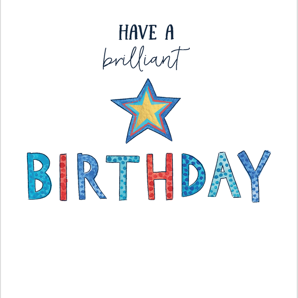 Brilliant Birthday Card - Star