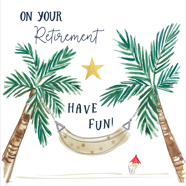 Retirement Card - Tropical Hammock