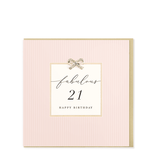 Heart Designs Female 21st Birthday Card