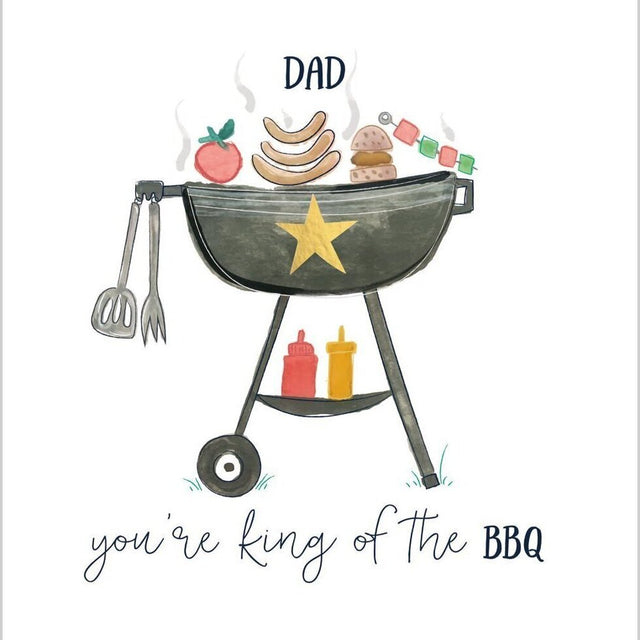 Dad King of BBQ Card