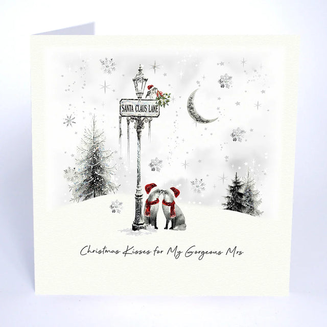 Christmas Kisses For My Gorgeous Mrs Card