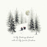 To My Dashing Husband With All My Love For Christmas Card