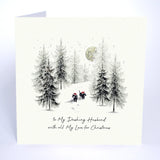 To My Dashing Husband With All My Love For Christmas Card