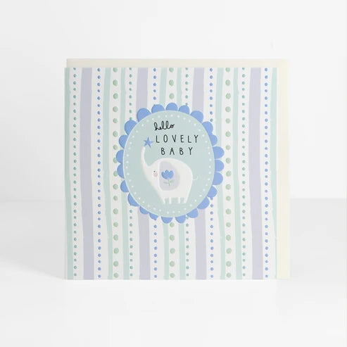 Blue Lovely Baby Elephant Card