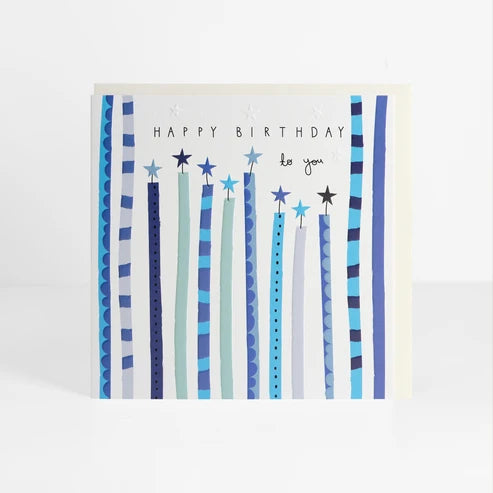 Blue Candle Birthday Card