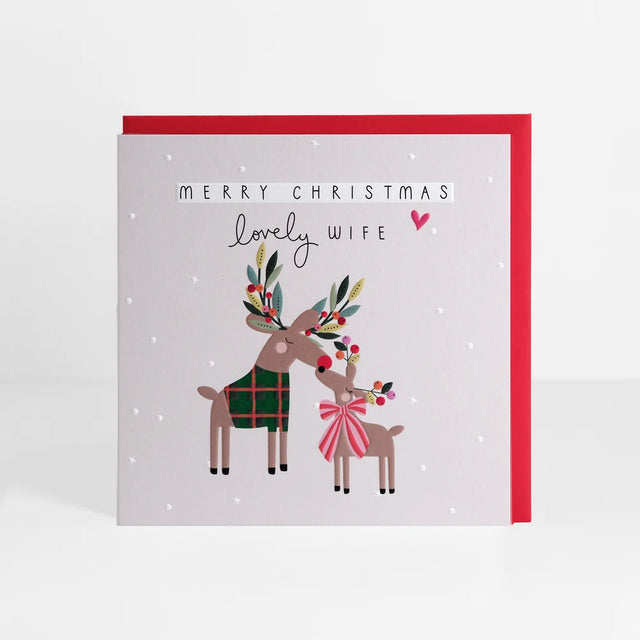 Wife Reindeer Christmas Card