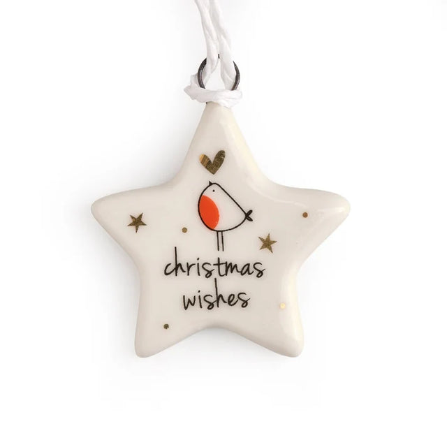 Christmas Wishes Star Mini Hanging Decoration