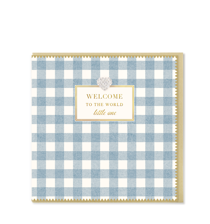 Heart Designs Baby Boy Card